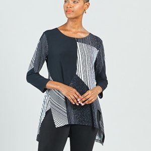 NWT Black and White abstract Print Parachute Tunic top by Clara Sunwoo